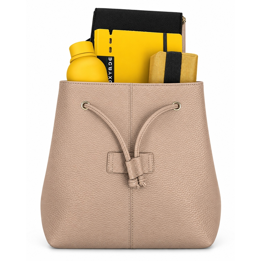 Dámský batoh LUXY Leather Mocca